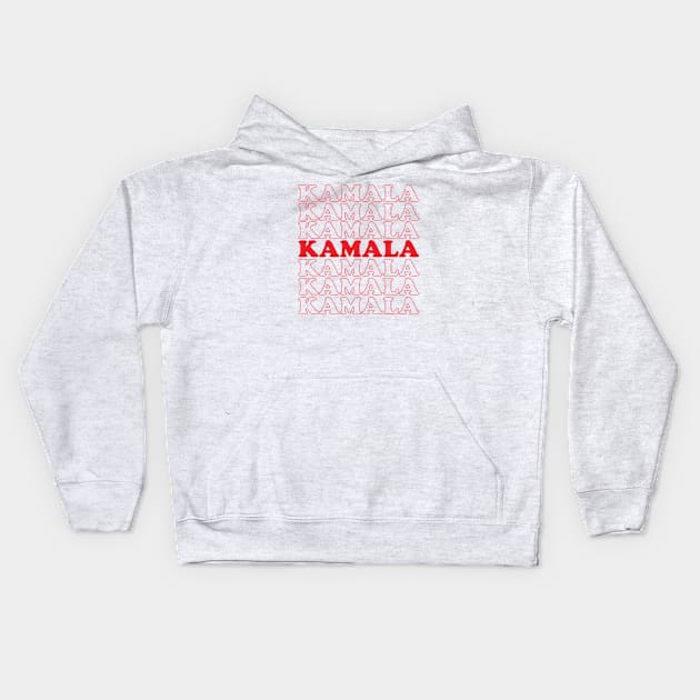 KAMALA Harris Vice President Thank You Bag Kids Hoodie by graphicbombdesigns